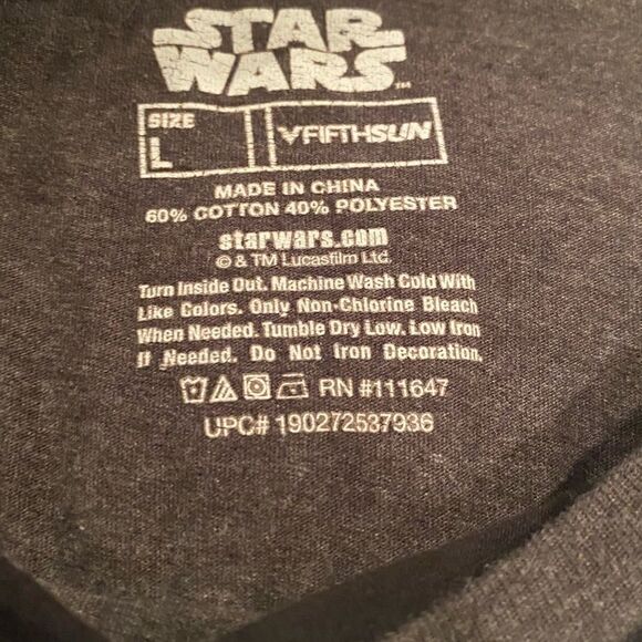 Star Wars LongSleeve Shirt Size Large - Picture 2 of 6